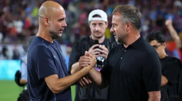 جوارديولا يكشف رأيه في أداء برشلونة تحت قيادة هانزي فليك هذا الموسم